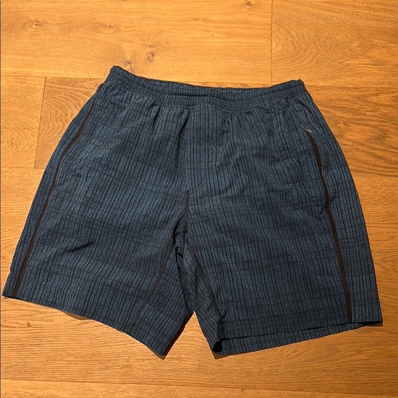 Lululemon Pace Breaker Blue Lined Drawstring Shorts - L - Picture 1 of 4